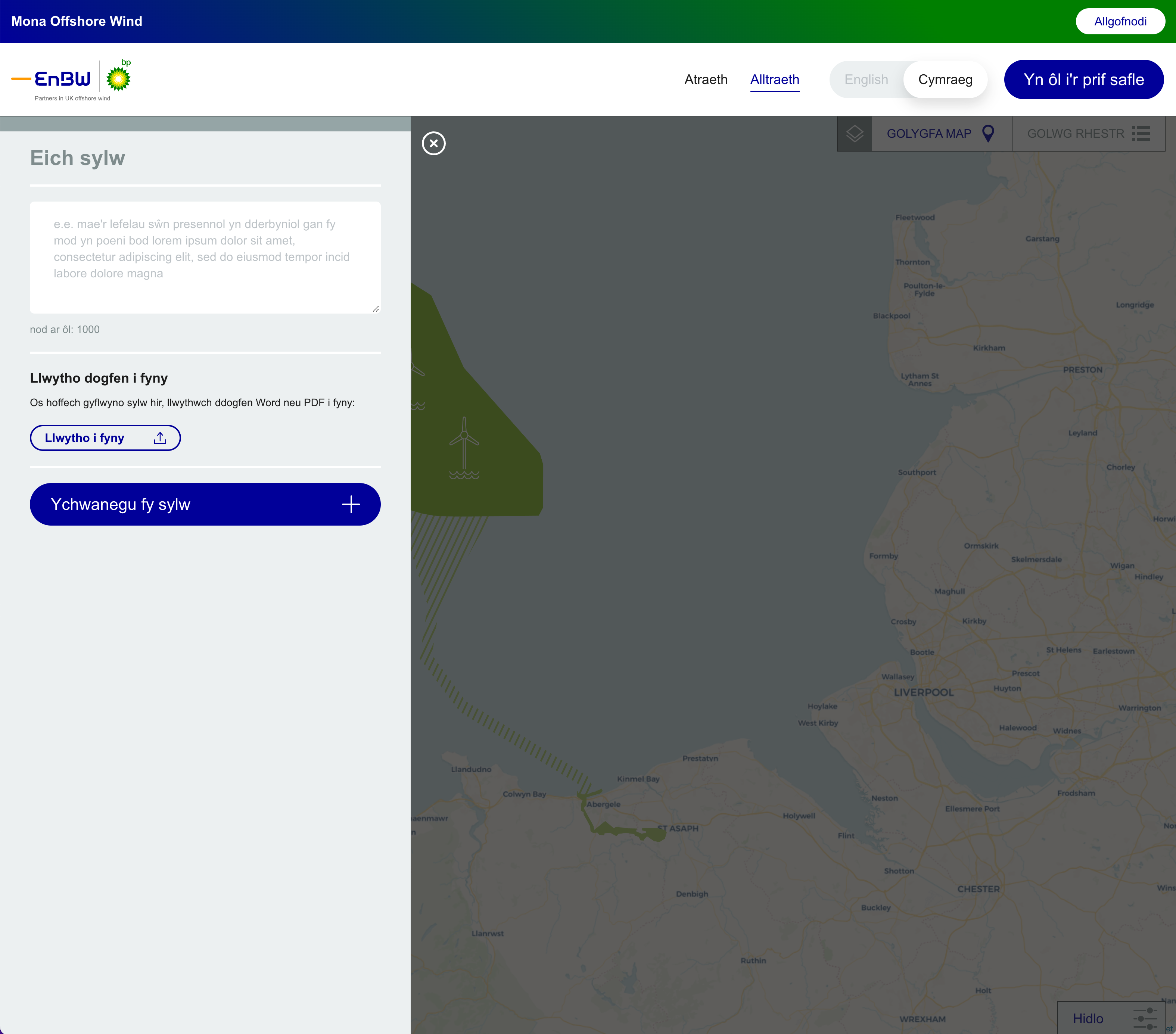 Screenshot of map