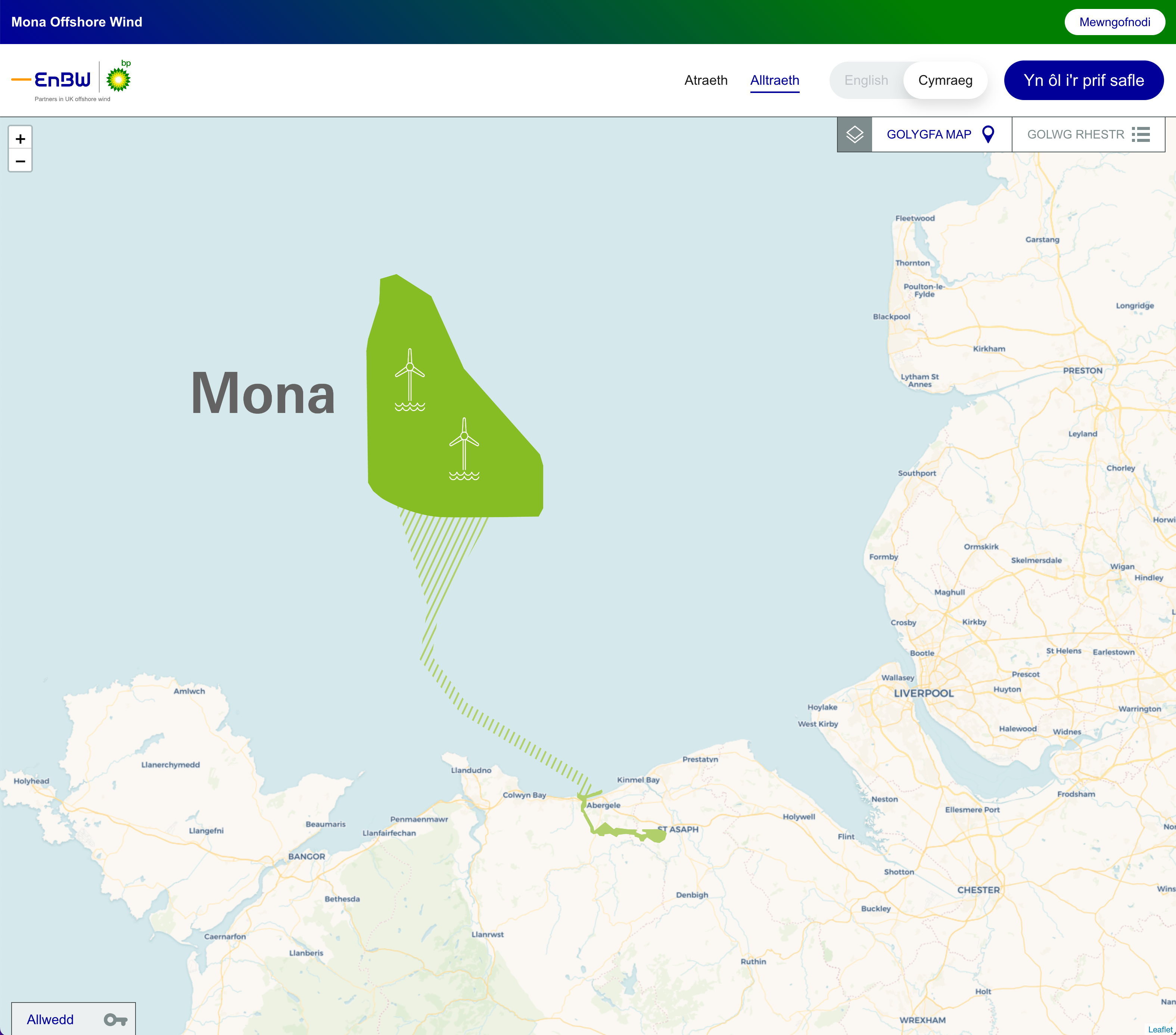 Screenshot of map