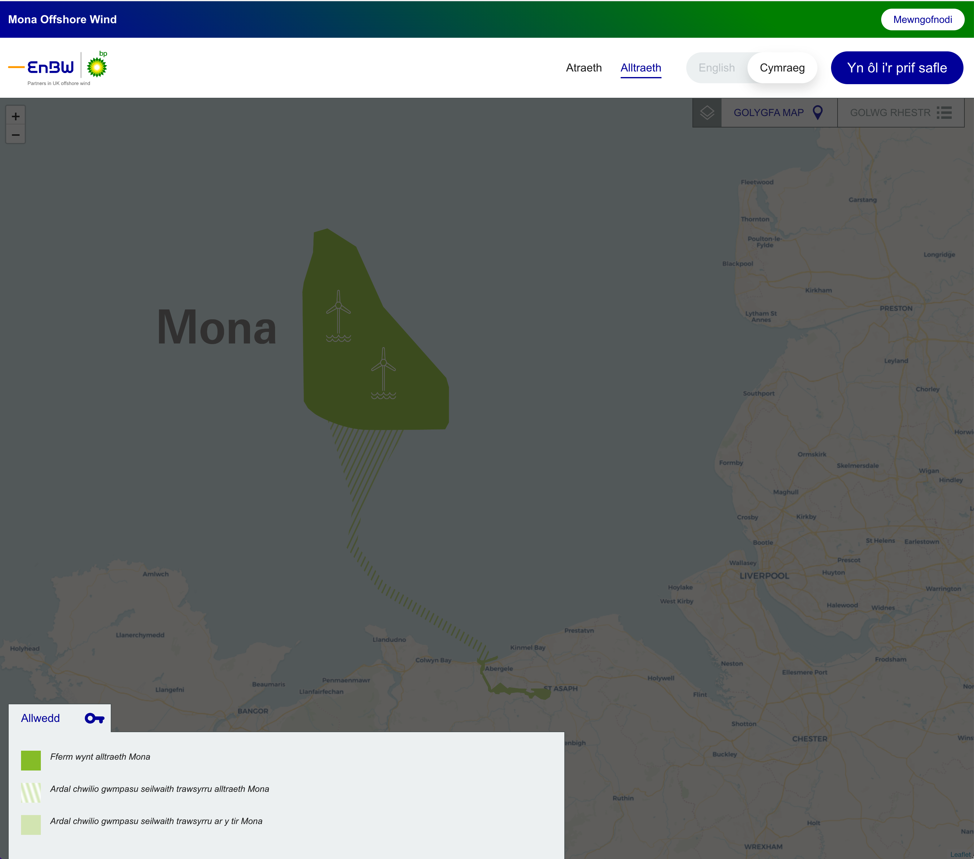 Screenshot of map